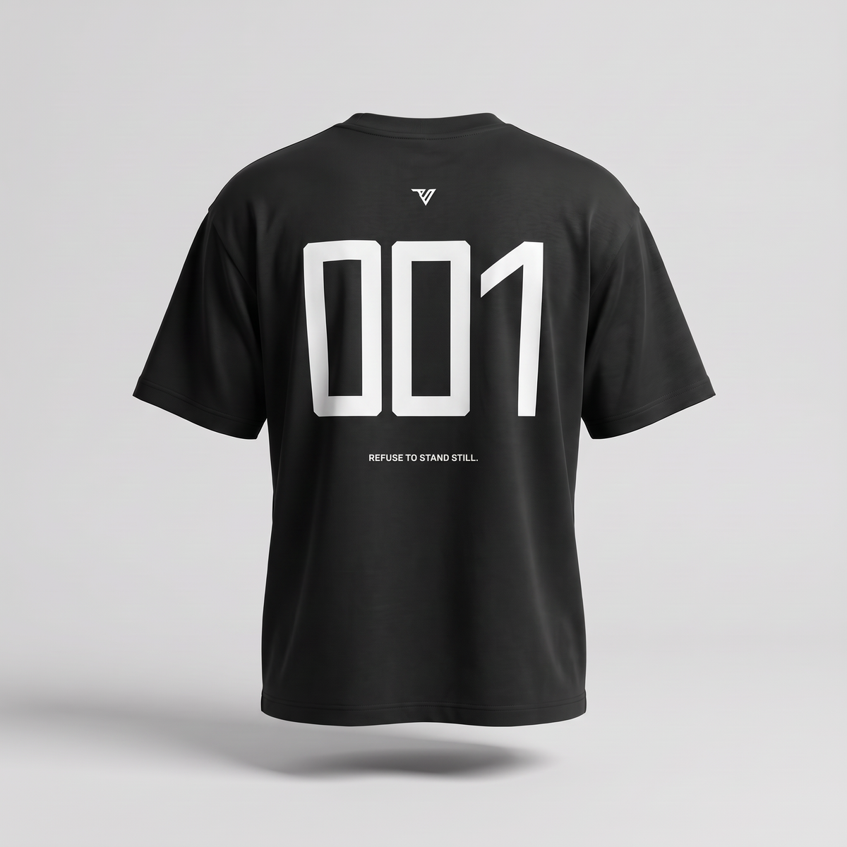 Large 001 back print on the 001 Oversized Tee