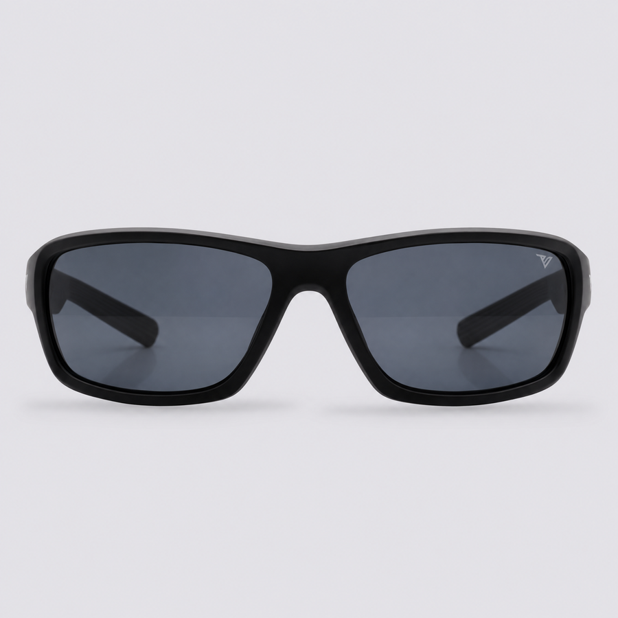 Crossway Matte Black Polarized Smoke – front view