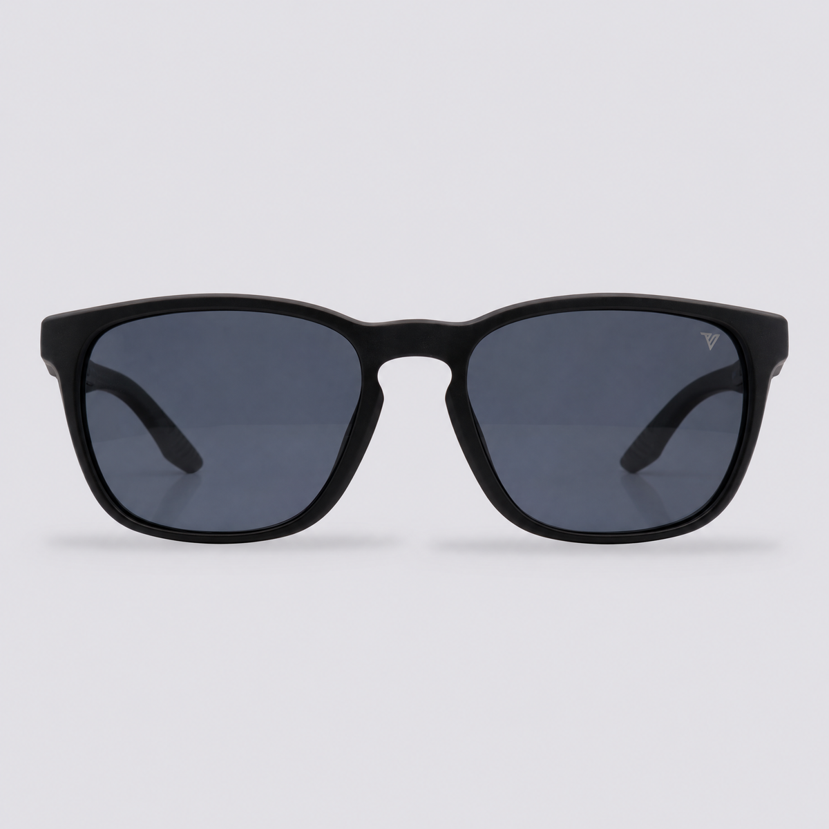 Stonepath polarized sunglasses, Matte Black frame, Smoke lenses – front view