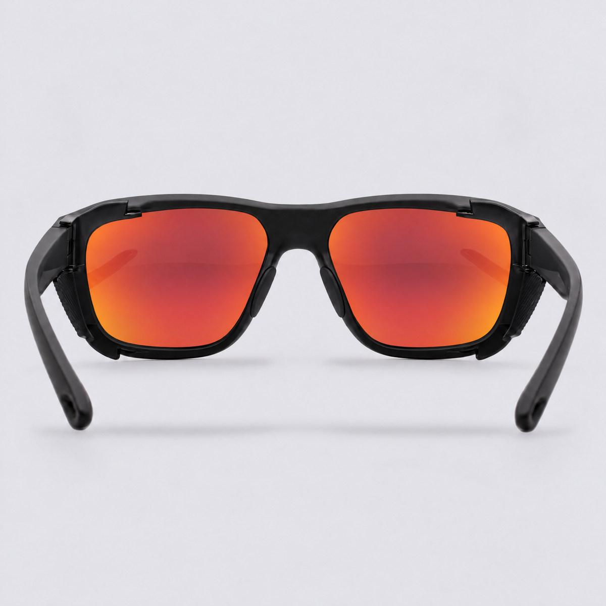 Switchback Matte Black Polarized Red Mirror – back view