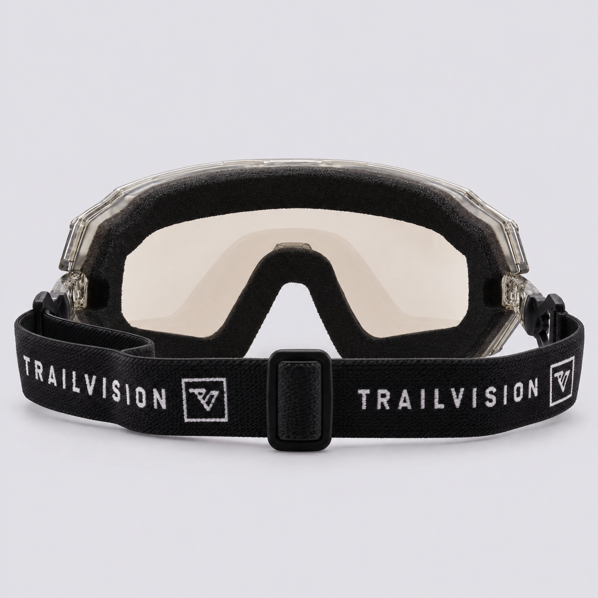 Trailvision Bastion safety glasses – goggle mode with head strap – back view