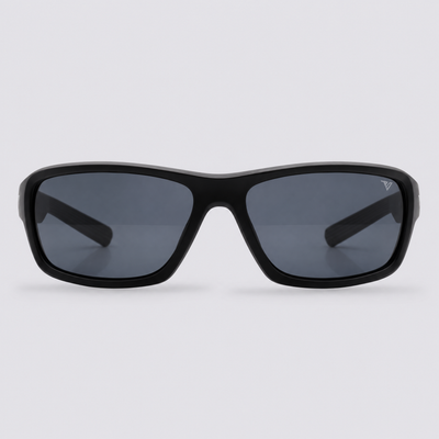 Crossway Matte Black Polarized Smoke – front view