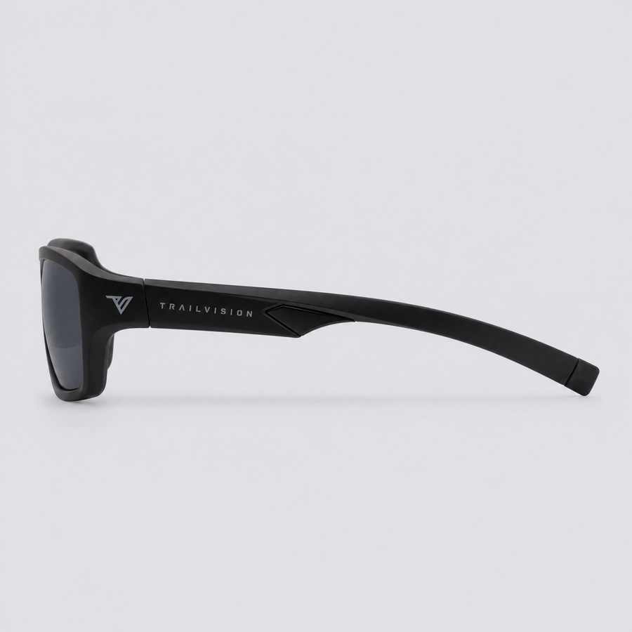 Crossway Matte Black Polarized Smoke – side view