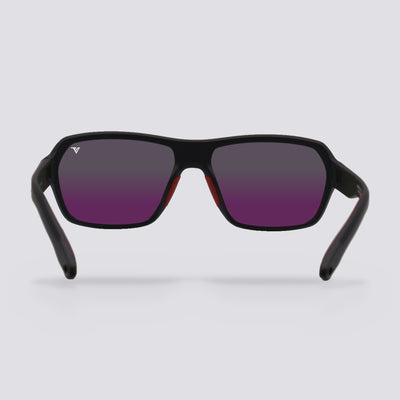 Frontier Matte Black, Polarized Green Mirror lens, back view