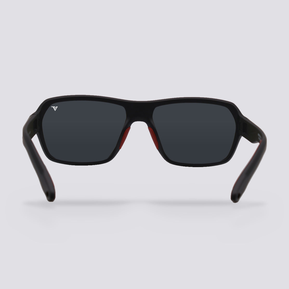Frontier Matte Black, Polarized Smoke lens, back view