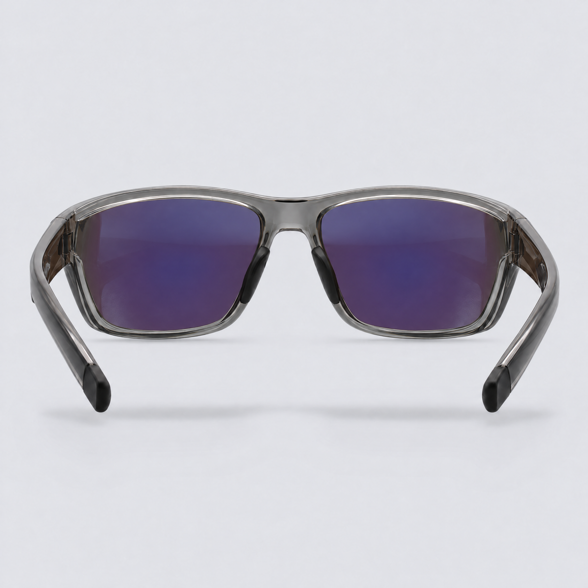 Ironclad Shiny Crystal Dark Grey Polarized Green Mirror – back view