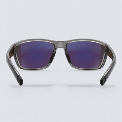 Ironclad Shiny Crystal Dark Grey Polarized Green Mirror – back view