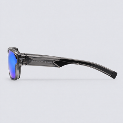 Ironclad Shiny Crystal Dark Grey Polarized Green Mirror – side view