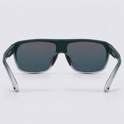 Trailvision Northbound sunglasses, Green Fade frame with polarized Red Mirror lenses, back view