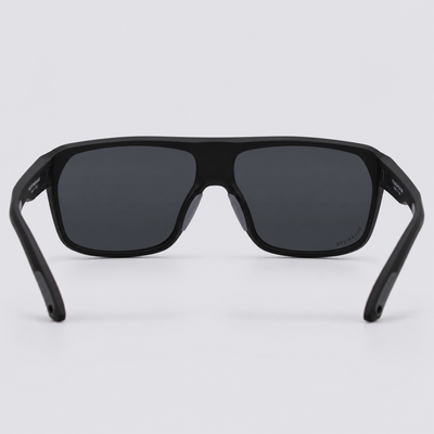 Trailvision Northbound sunglasses, Matte Black frame with polarized Smoke lenses, back view