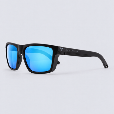 Ranger Matte Black / Polarized Blue – angle view