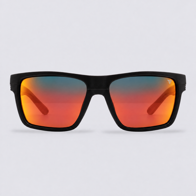 Ranger Matte Black / Polarized Red – front view