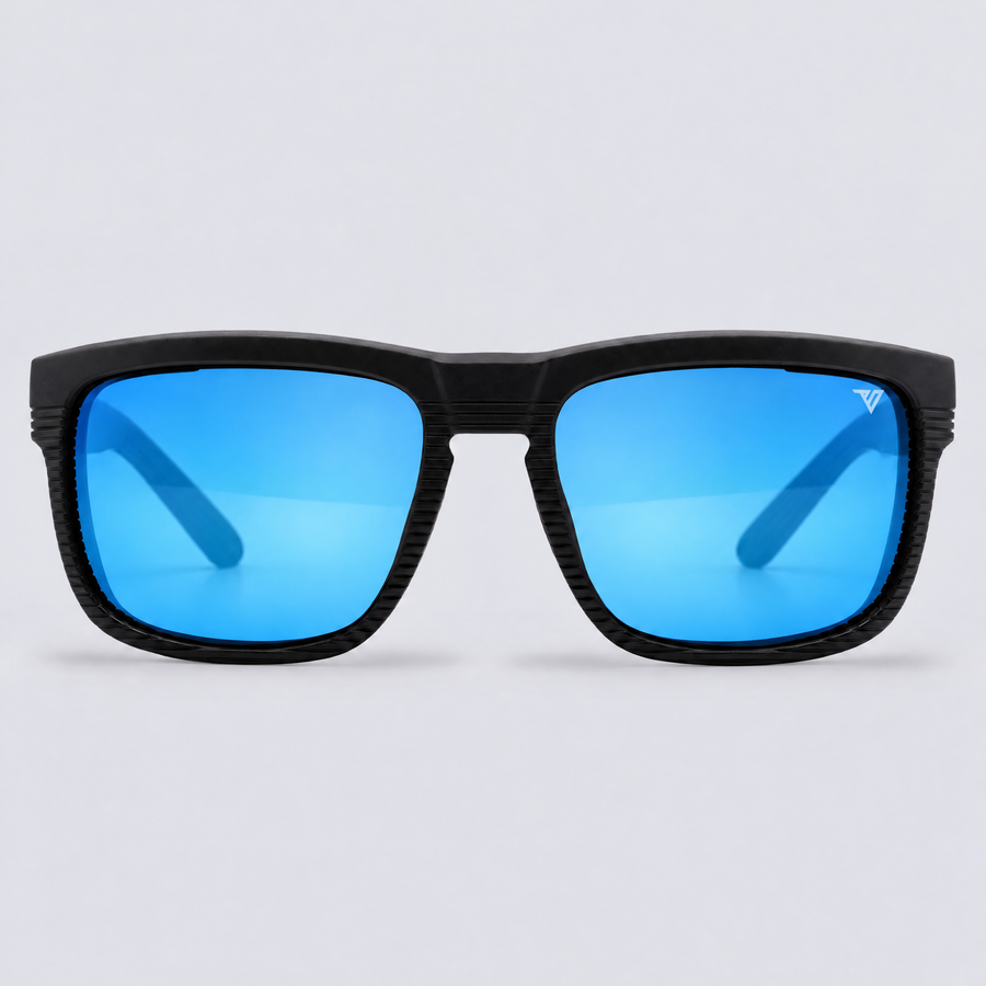 Ridgeline XL Matte Black / Polarized Ice Blue – front view