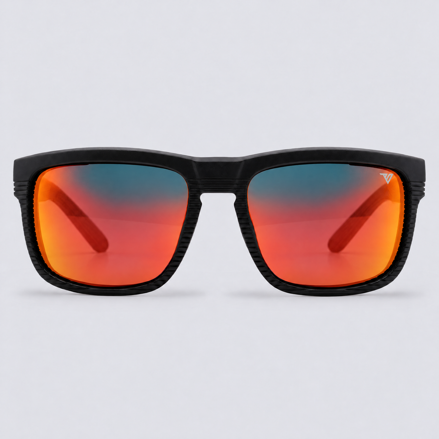 Ridgeline XL Matte Black / Polarized Red – front view