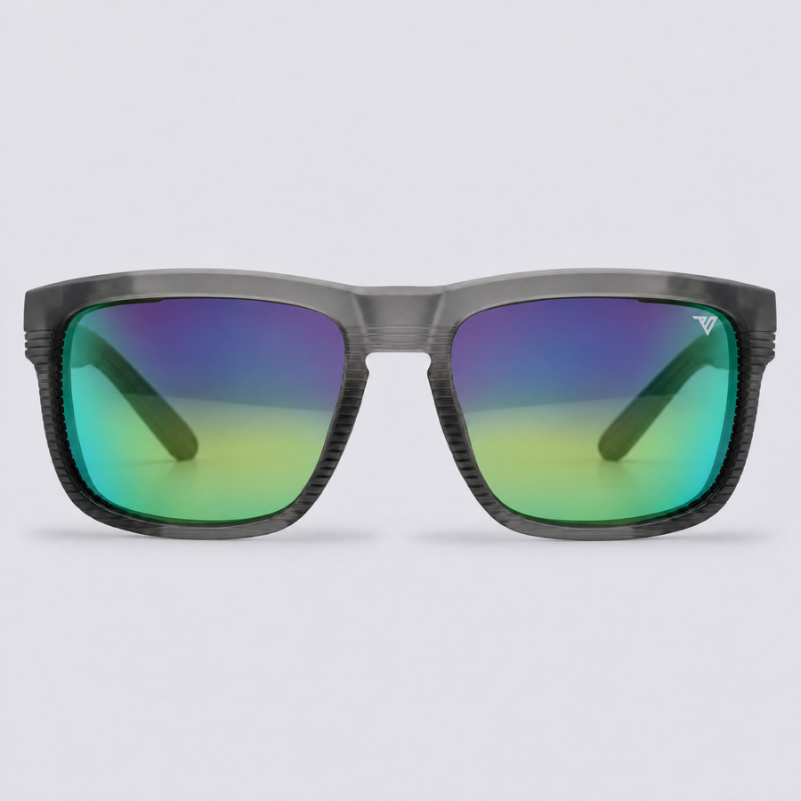 Ridgeline XL Matte Crystal Dark Grey / Polarized Green – front view