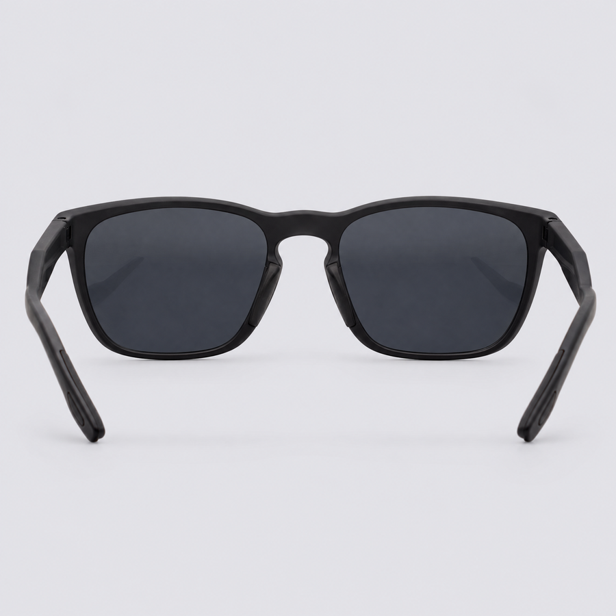 Stonepath polarized sunglasses, Matte Black frame, Smoke lenses – back view