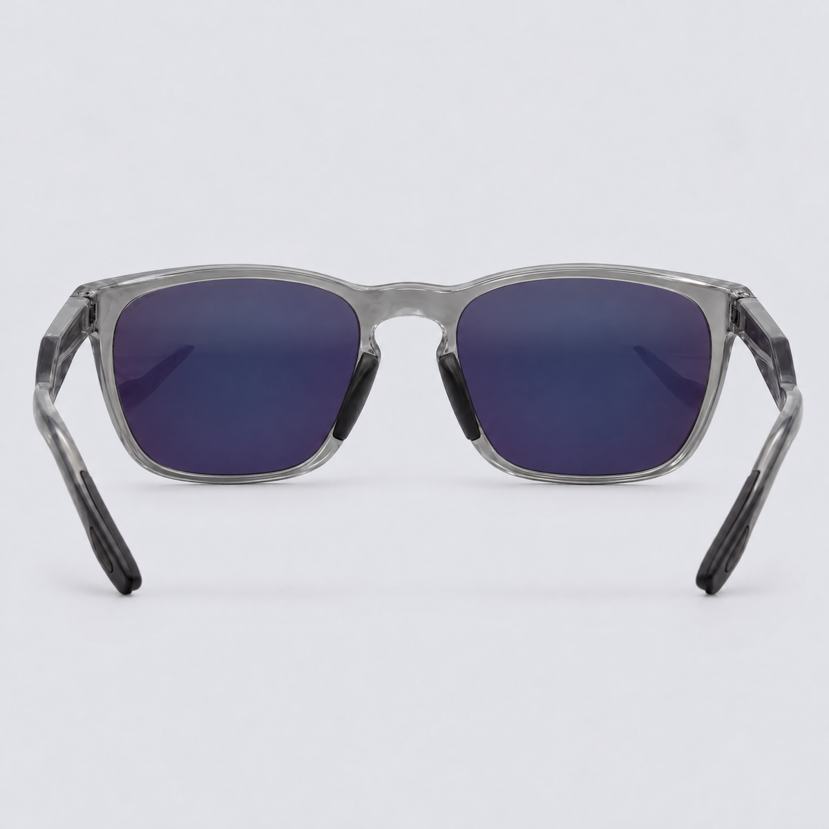 Stonepath polarized sunglasses, Shiny Crystal Dark Grey frame, Green mirror lenses – back view