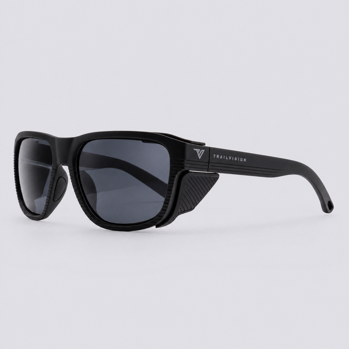 Switchback Matte Black Polarized Smoke – angle view