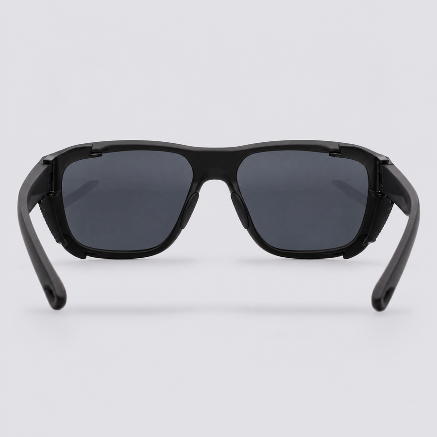 Switchback Matte Black Polarized Smoke – back view