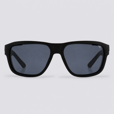 Switchback Matte Black Polarized Smoke – front view