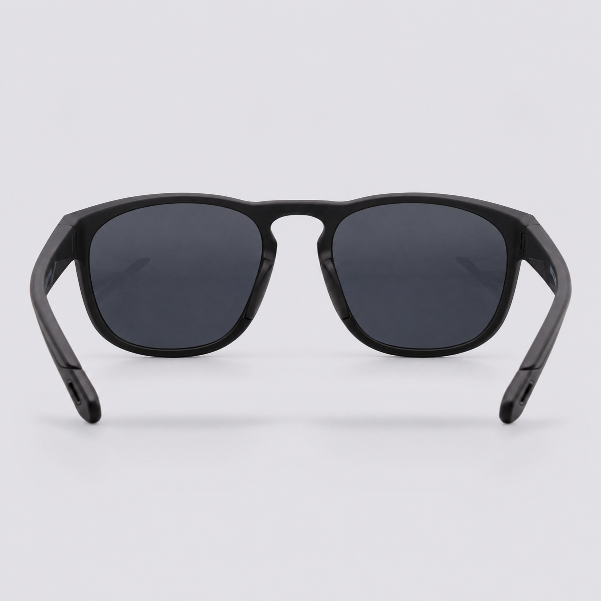 Trekker polarized sunglasses, Matte Black frame, Smoke lenses – back view