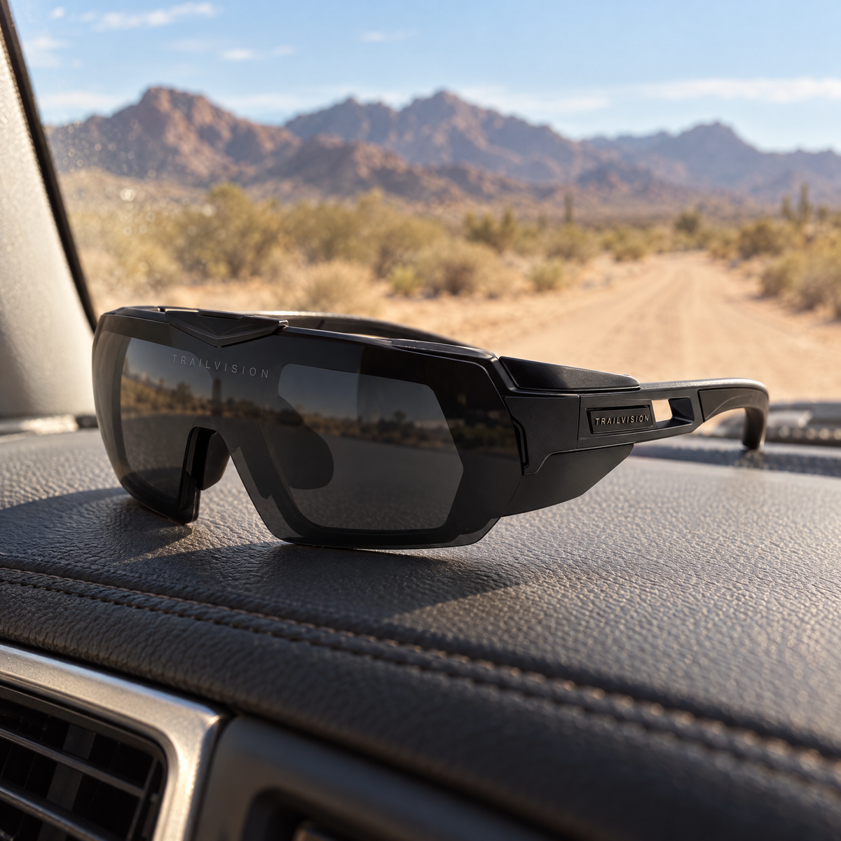 Titan safety glasses on a truck tailgate