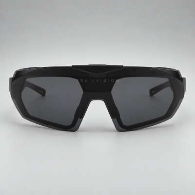 Titan with the smoke shield clip flipped down over the clear lenses