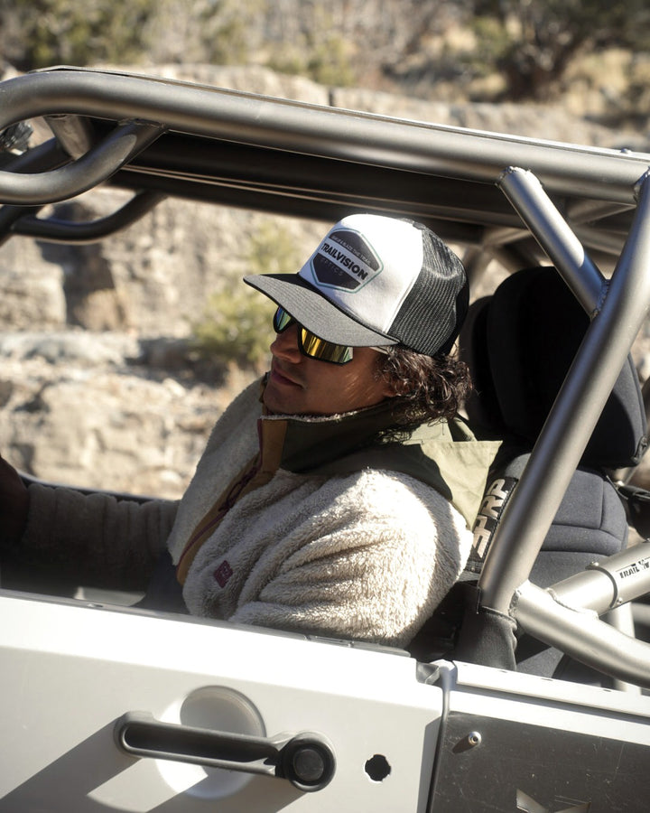 Driving the trail in Trailvision shields