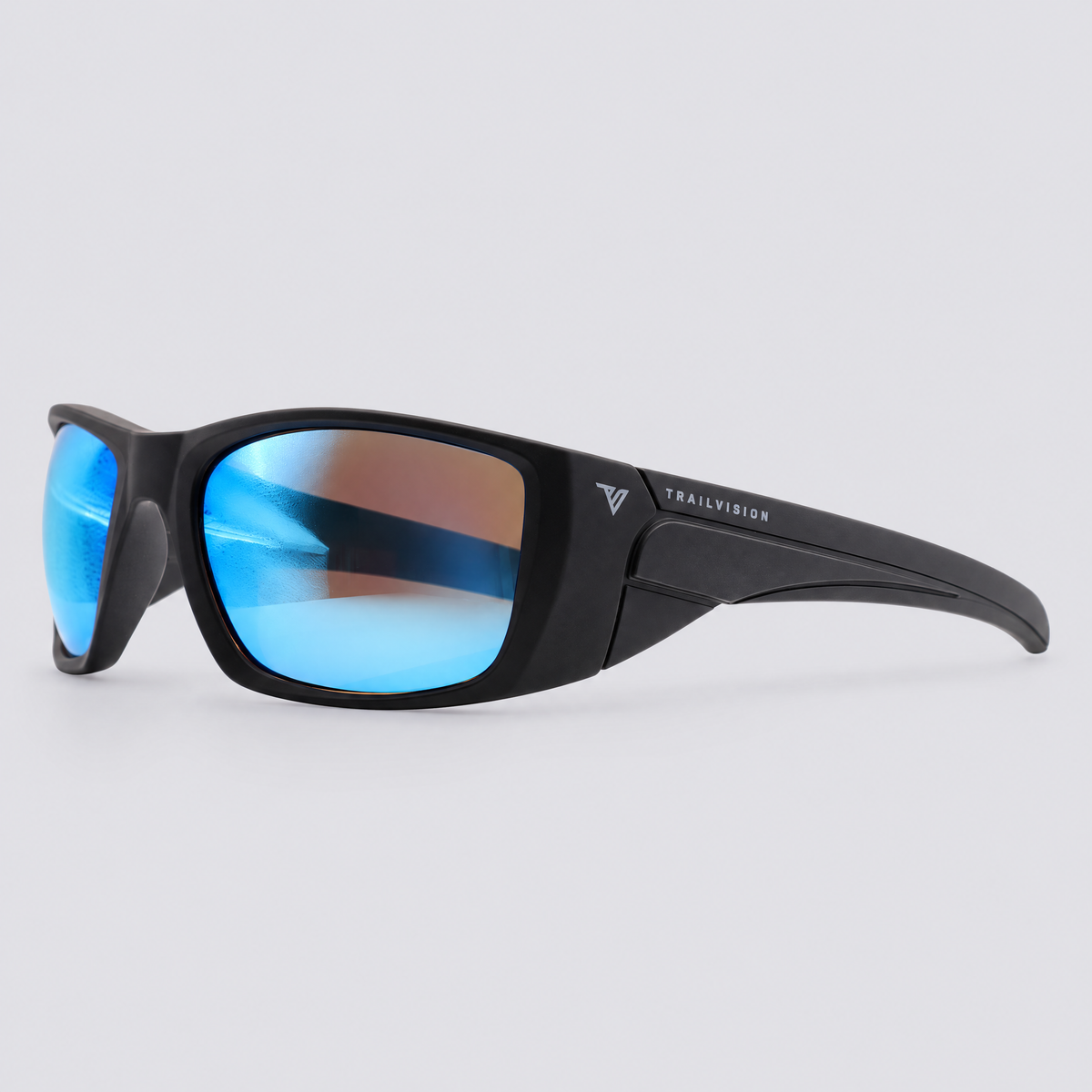 Vanguard XL Matte Black / Polarized Blue – angle view