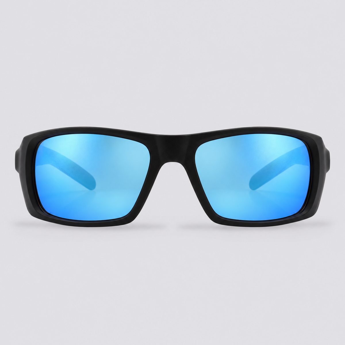 Vanguard XL Matte Black / Polarized Blue – front view