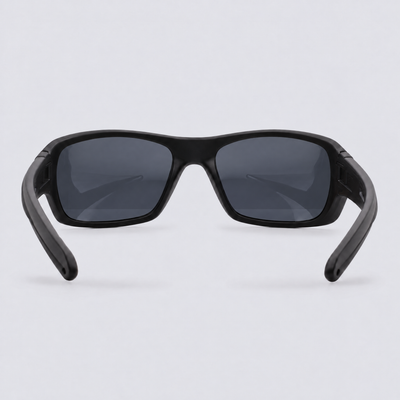 Vanguard XL Matte Black / Polarized Smoke – back view